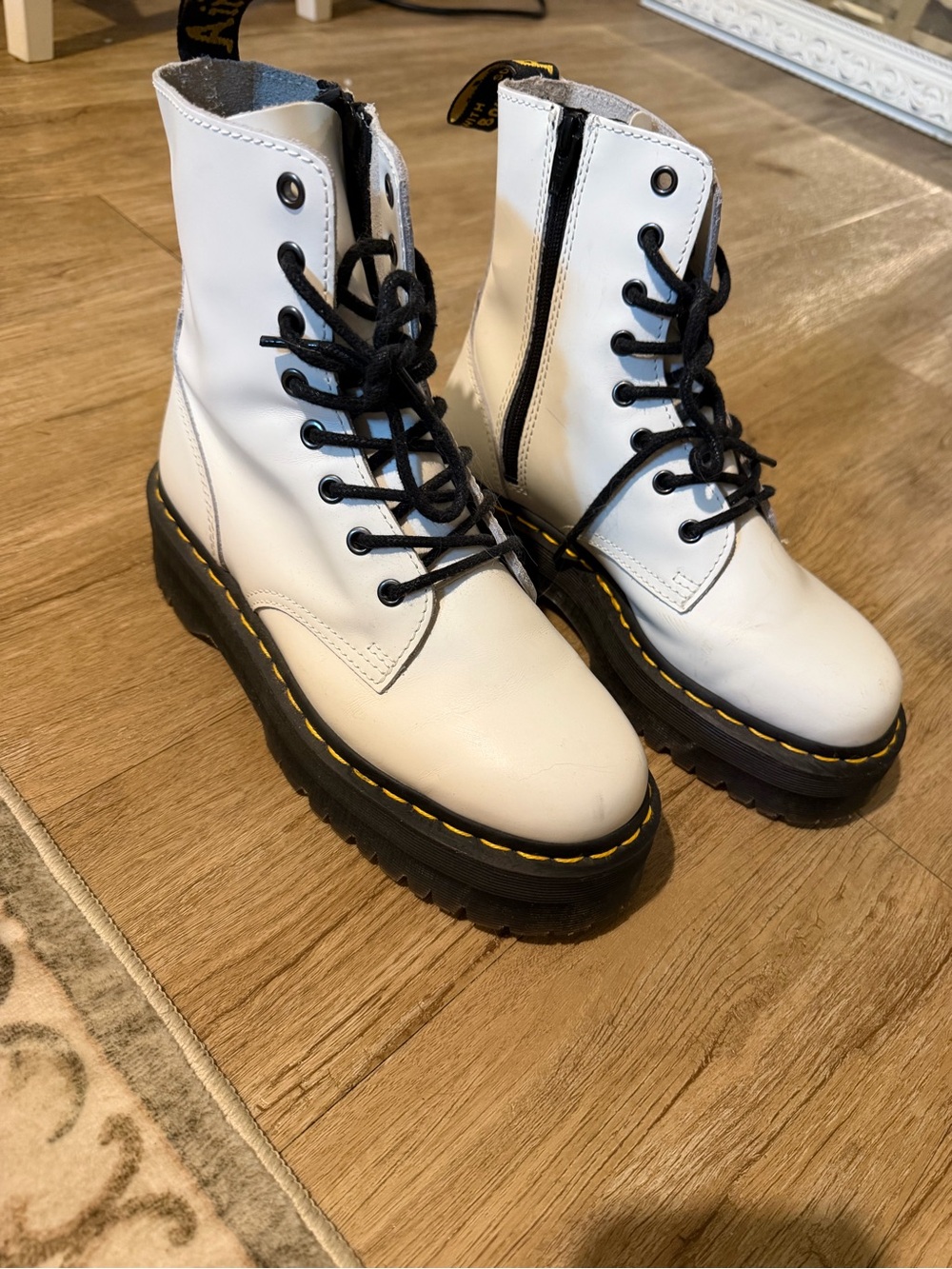 Dr. Marten’s White Jaden Boots- Size 8- Women's